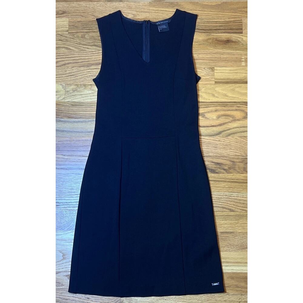 A/X ARMANI EXCHANGE Size Small little black dress sleeveless poly/Spandex